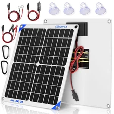 20W Solar Battery Charger Maintainer 12V Waterproof Solar Panel Trickle Charger
