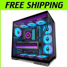 H1 Dual Cavity Mid-Tower PC Case - 7 PWM ARGB Fans - Black