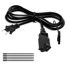 20 FT 2-Prong Extension Power Cord, Elecan US AC Male to Female Cable 125V