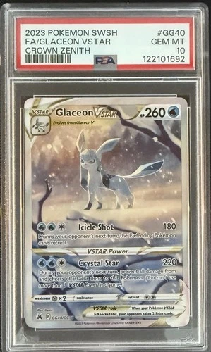 Glaceon Vstar #GG40/GG70 - 2023 Pokemon  SWSH Crown Zenith - Gem MINT PSA 10