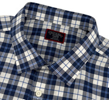 UNTUCKit Men s XL Plaid Button Down Shirt Blue White Cotton Casual