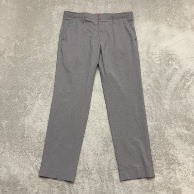 Mazari Men s Dress Pants Gray 36x30 Straight Leg Flat Front Business Workwear
