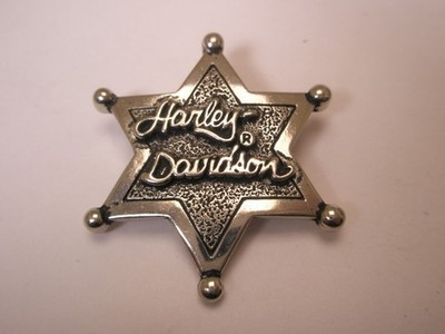 Harley Davidson Motorcycles Sherriff Star Badge Vintage Tie Tack Lapel Pin d18