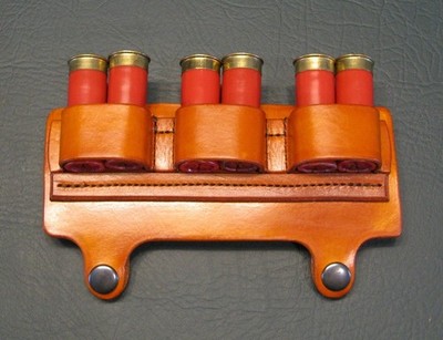 12 Ga. SASS Shotgun 6 shell holder, Gen III ,  Saddletan, for 2.5'' belt, New