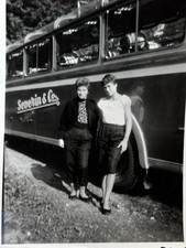 👩 Foto Donna Bus Severin Viaggio Escursione Estate Viaggio Moda Testo Anni 50 6x9