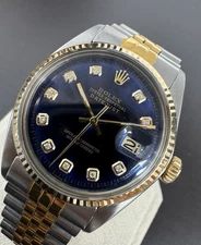 Rolex Datejust Two-Tone Blue Dial  36mm Jubilee Watch Restored & Warranty