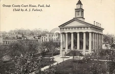 Orange County Courthouse, Paoli IN Indiana Vintage Photo Postcard COPY