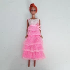 Vintage Mattel Julia Barbie Fashion Doll Orange Hair Pink Gown Japan 1966