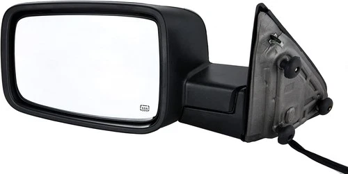 Mirror For 2009-2010 Dodge Ram 1500 Driver Manual Folding Textured Black Heated