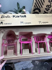 Barbie x Kartell 5 Piece Doll Sized Chair Set 2024 New OG SHIPPER
