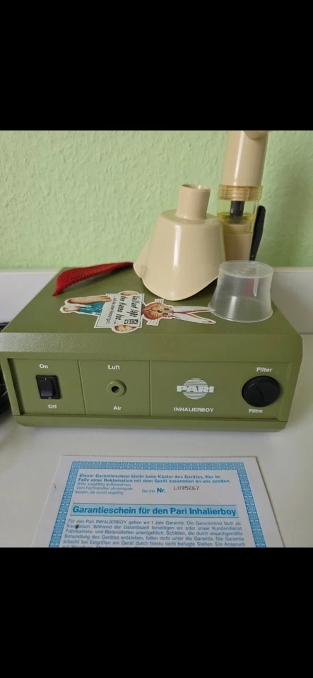 PARI INHALIERBOY elektrischer Inhalator Modell L095E67 Gebraucht Asthma - Bild 2 von 3