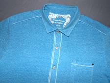 Tommy Bahama Island Zone Short Sleeved Knit Marlin Logo Button Up Shirt Men's XL