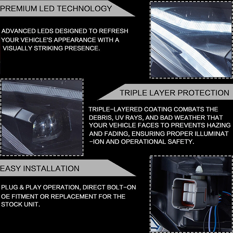 Faróis de LED VLAND para 2021 2022 2023 2024 Toyota GR86/Subaru BRZ lanternas dianteiras - Imagem 4 de 4