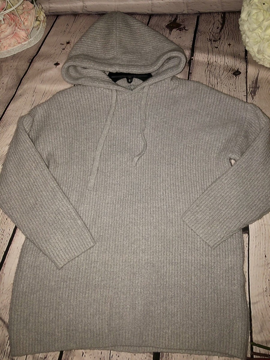 Forever 21 Oversized Wool Blend, Long Grey Hoodie sweater, size S EUC | eBay