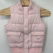 Pimkie Women's Solid Pink Vest Large Puffer *read*