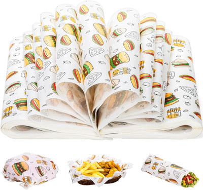 1000 Pcs Deli Wax Paper Sheets 12X12'' Grease-Proof Sandwich Wrap Disposable Food