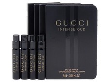 GUCCI INTENSE OUD EAU DE PARFUM 2.0ml .06fl oz x 4 COLOGNE PERFUME SPRAY SAMPLES