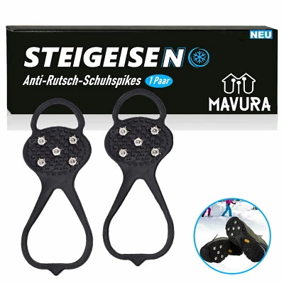 MAVURA STEIGEISEN Anti-Rutsch Schuh Spikes Eiskrallen Schuhkrallen Gleitschutz 1paar