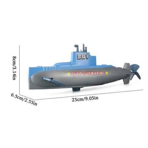 1 * Cute Bathtub Toy For Kids Simulation Wind-up Submarine Clockwork Bath Toys