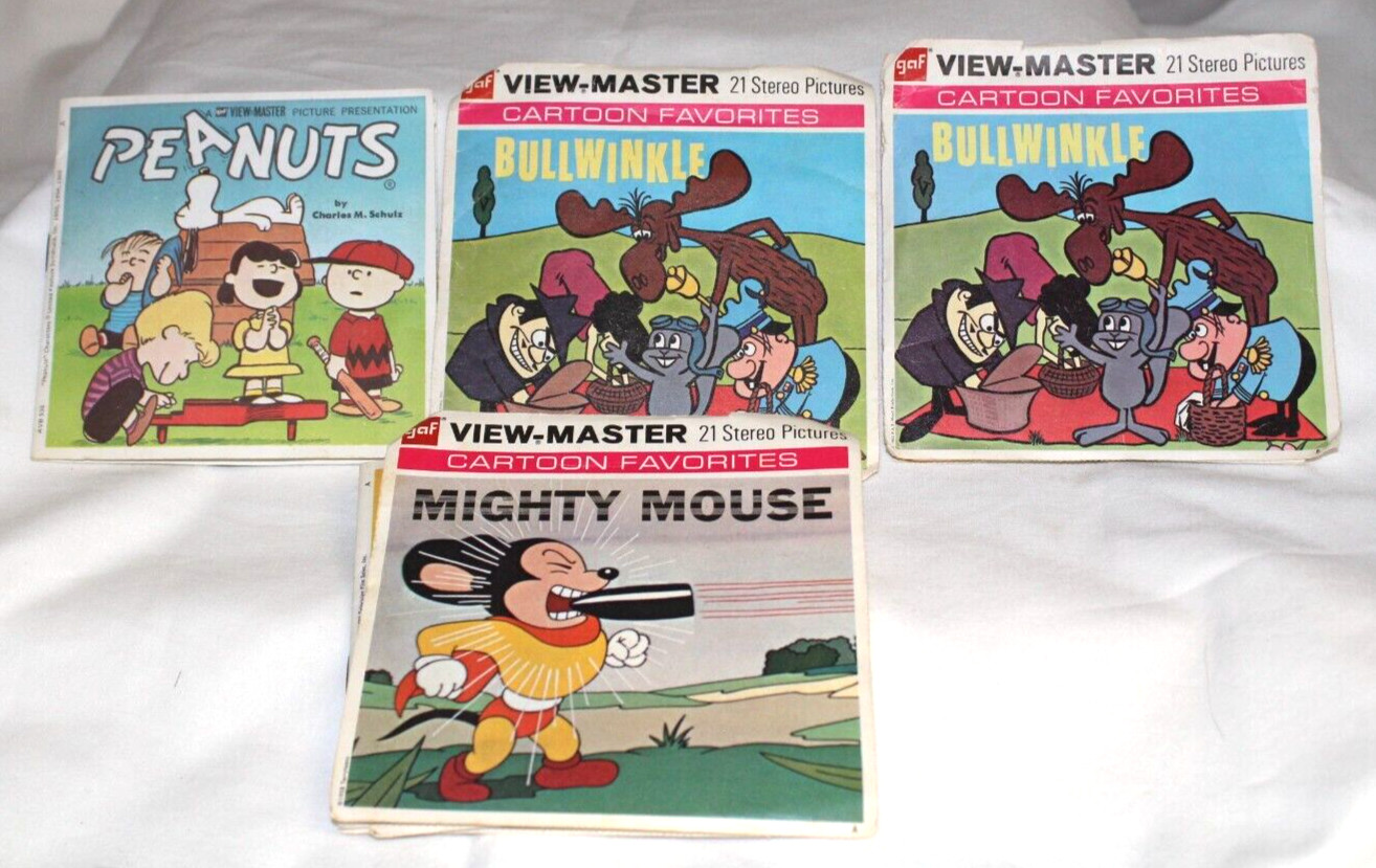 Lot 10 Assorted Vintage View-Master Reels Cartoon Favorites