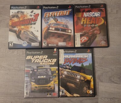 Hummer Racing Ps2 Racing Game PS2 Lot of 5, Burnout 3, nascar heat 02, hummer badlands ...