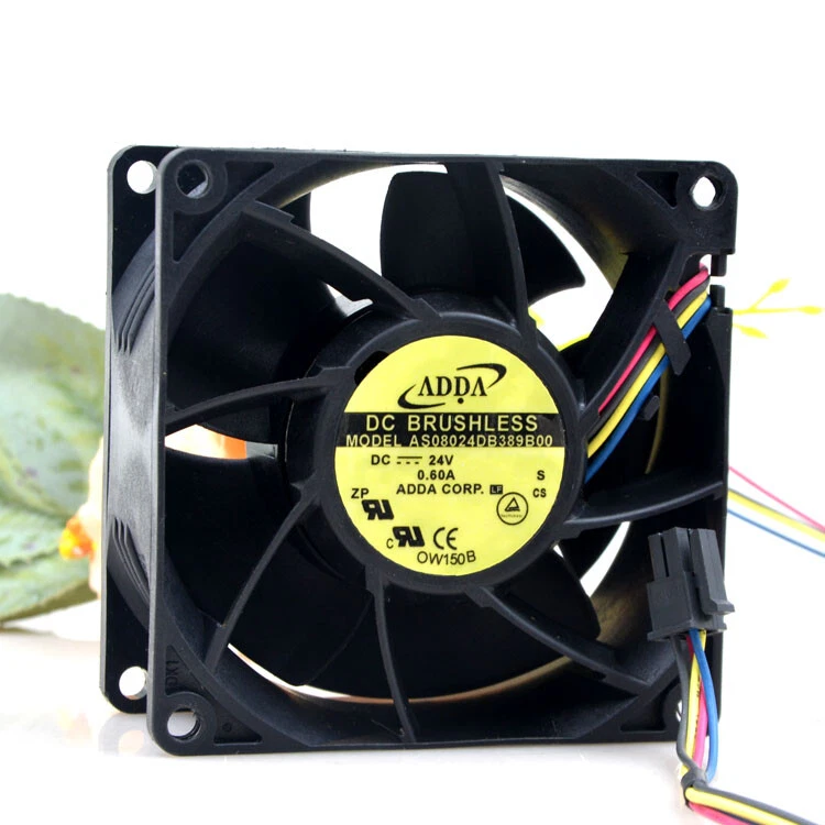 Ventilador de refrigeración doble bola 1 pieza ADDA AS08024DB389B00 8038 8CM 24V 0.60A Foto 2 de 4