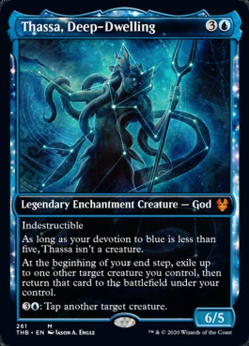 Thassa, Deep-Dwelling (Showcase) -Foil Light Play English MTG