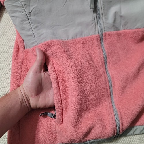 THE NORTH FACE Polartec Fleece Jacket Pink and Gray Girls Size XL EUC - Picture 10 of 12