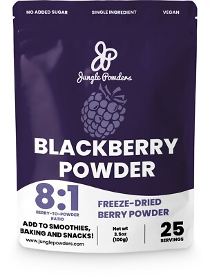 Jungle Powders Freeze Dried Blackberry Powder 3.5oz/100g 100% Natural NON-GMO