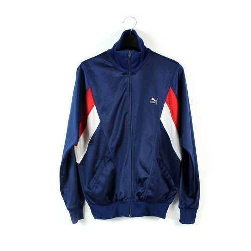 90s Puma Unisex Vintage pista Top Chaqueta Deportiva Azul Marino Blanco  Rojo Nylon S M | eBay