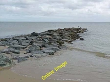 Photo 6x4 Groyne, Rosslare Strand Ros Lair Complete with resident cormora c2012