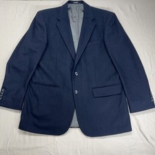 Oscar De La Renta Wool Cashmere Blend 3 Button Sport Coat 42R Black Great Price 