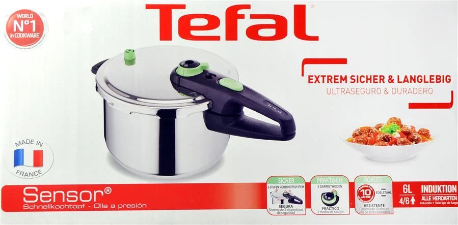 Tefal Sensor P20507 Schnellkochtopf 6L INOX Kochtopf Schongarer