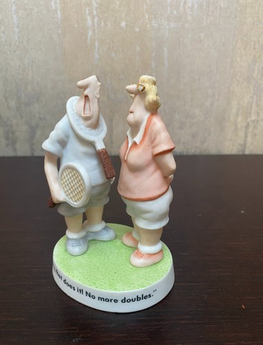 Jim Unger Herman 1990 Figurine Universal Press Tennis No more doubles - Picture 3 of 4