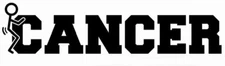 Fuck-Cancer Awareness Ribbon Vinyl Decal Car Truck Window Sticker Black White