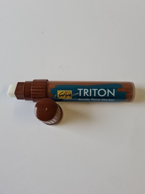 Triton Acrylic Paint Marker XXL 15mm breit Oxydbraun dkl, Acrylfarbe Stift 17912