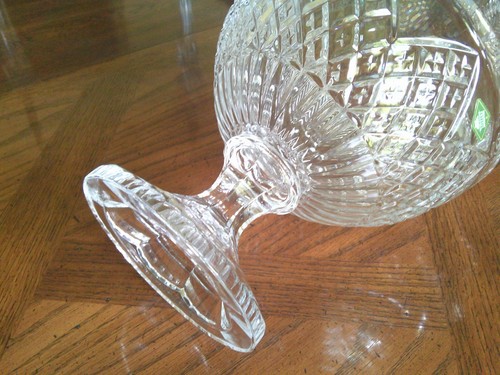 STUNNING Shannon by Godinger Crystal centrotavola piedini punch bowl 12" nuovo con etichetta - Foto 10 di 17