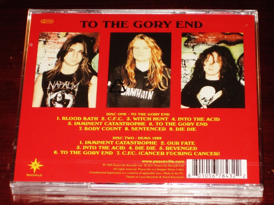 Cancer: To The Gory End + Demo 1989 2 CD Set 2021 Peaceville EU CDVILED843 NEW - Image 2 of 2