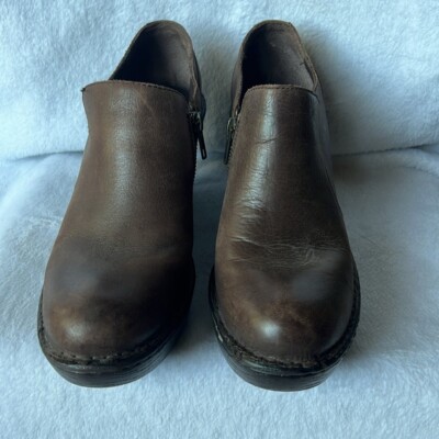 Born Women's Elliot Clog - Comfy Leather Slip-On Clogs With Wedge Heel For Everyday Wear