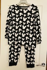 Ladies Disney Mickey Mouse Head Pyjamas UK Large BNWT Loungewear  Top Bottoms 
