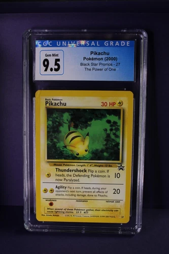 CGC 9.5 GEM MINT "Bumblebee" Pikachu #27 Black Star Promo Pokemon Card