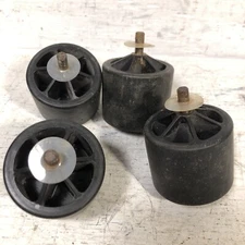 Nordic Track Ski Machine 4 OEM Replacement Idle Rollers W/Axle & Keepers