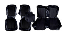 1968 Ford Mustang Coupe Standard Black Complete Seat Upholstery Front Rear