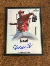 CHASE BURNS 2020 Leaf Perfect Game Black Autograph #1/15 VOLS, WAKE FOREST, REDS