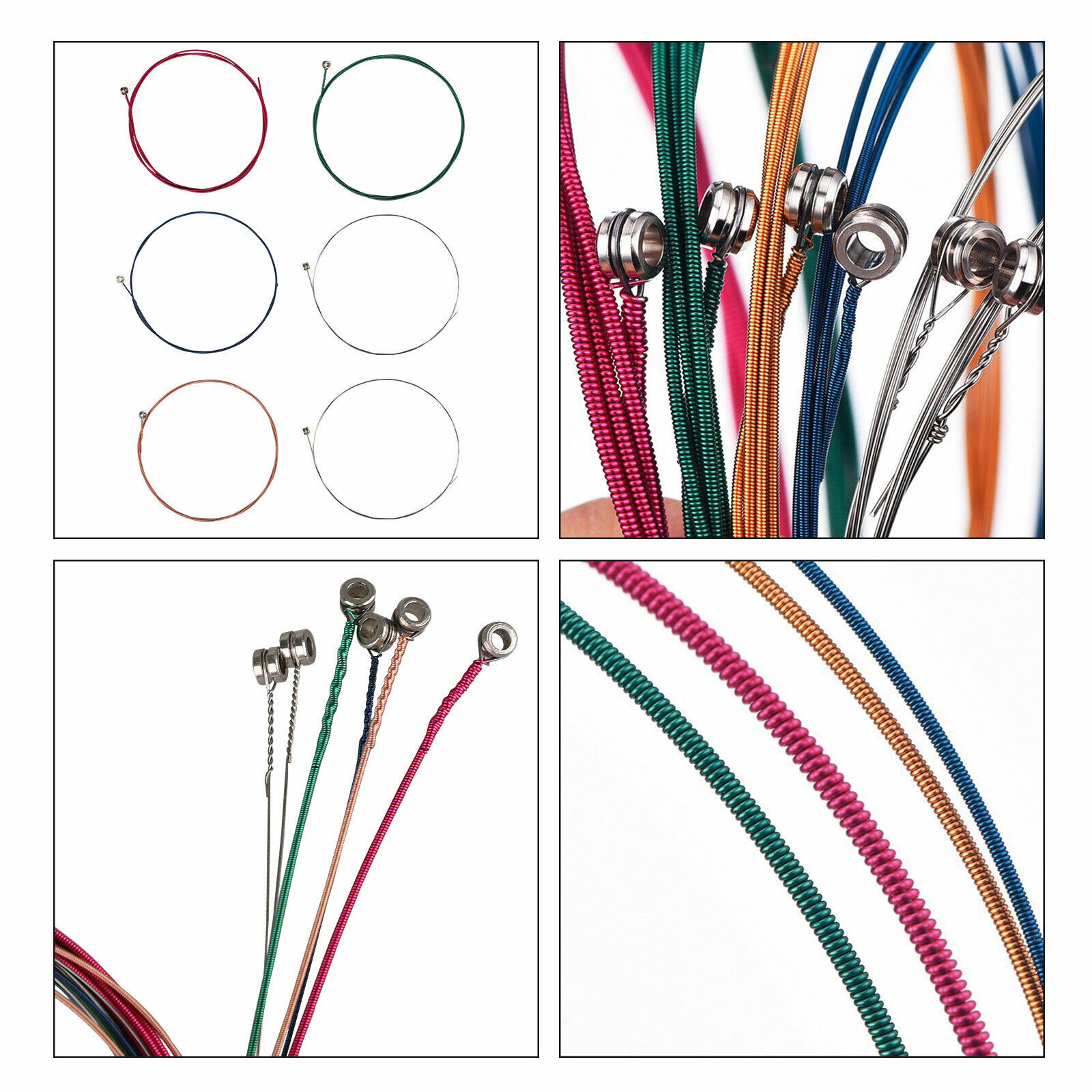 2 Sets of 6 Guitar Strings Replacement Steel String for Electric ...