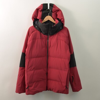 Aether Torino Goose Down Coat Jacket Mens XL Stoker Red Waterproof Schoeller