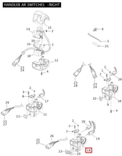 HARLEY DAVIDSON RH HANDLEBAR LOWER SWITCH HOUSING 71595-08