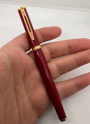 AUTHENTIC WATERMAN RED MARBLE LACQUER FOUNTAIN PEN 18K 750 NIB | eBay