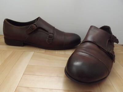 Zara Double Monk Strap Brown Leather Oxfords DOUBLE BUCKLE LEATHER SHOES - Brown | ZARA United States main image 4