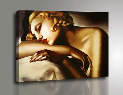 SHOPART Tamara de Lempicka DORMEUSE Quadro Stampa su Tela Canvas Vernice Pennellate